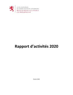 Rapport d'activité 2020 du ministère de l’Agriculture, de la Viticulture et du Développement rural