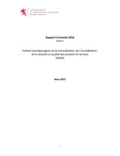 Rapport d'activité 2018 de l'Institut luxembourgeois de la normalisation, de l'accréditation, de la sécurité et qualité des produits et services