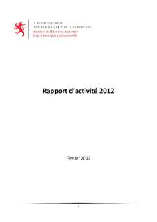 Rapport d'activité 2012 du ministère de l'Éducation nationale et de la Formation professionnelle