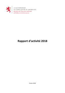 Rapport d'activité 2018 du ministère de l'Éducation nationale, de l'Enfance et de la Jeunesse