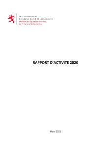 Rapport d’activité 2020 du ministère de l’Éducation nationale, de l’Enfance et de la Jeunesse