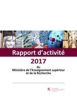 Rapport d'activité 2017 du ministère de l’Enseignement supérieur et de la Recherche