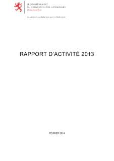 Rapport d'activité 2013 du Service central de législation