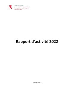 Rapport d'activité 2022 du ministère de la Famille,  de l'Intégration et à la Grande Région