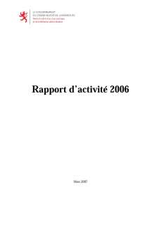 Rapport d'activité 2006 du ministère de la Fonction publique et de la Réforme administrative