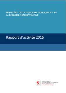 Rapport d'activité 2015 du ministère de la Fonction publique et de la Réforme administrative
