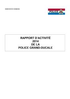 Rapport d'activité 2014 de la police grand-ducale