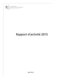 Rapp_act_2015.book, Rapport d'activité 2015 du ministère de la Sécurité sociale