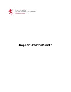 Rapport d'activité 2017 du ministère des Sports
