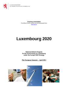 National Reform Programme of the Grand Duchy of Luxembourg 2011