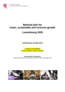 National Reform Programme of the Grand Duchy of Luxembourg 2015