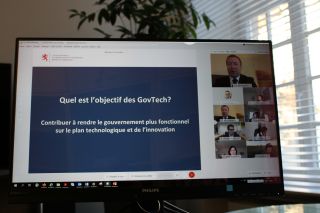 Minister Marc Hansen presented the GovTech Lab and its first challenge 'Bye bye Robots!' at the first state press conference organised entirely by videoconference.