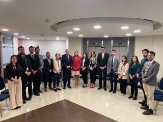 Jean Asselborn avec les diplomates-stagiaires du ministère des Affaires étrangères du Chili