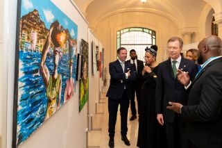 Cercle Cité – Réception offerte par le président de la république de Cabo Verde et Débora Katisa Carvalho – Visite de l’exposition