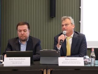 (from l.to r.) Emir Ramdedovic, Joint Social Security Centre; Marc Hostert, Ministry of Social Security
