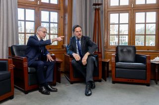 (de g. à dr.) Luc Frieden, Premier ministre; Mark Rutte, Premier ministre des Pay-Bas