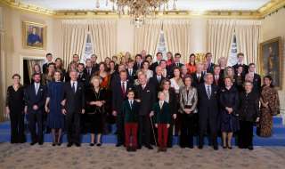 95e anniversaire de S.A.R le Grand Duc Jean , Photo de famille en présence de S.A.R. le Grand-Duc Jean, des membres de la famille grand-ducale et des invités royaux