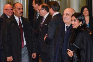 95e anniversaire de S.A.R. le Grand-Duc Jean , (de g. à dr.) S.A.R. le prince El Hassan bin Talal de Jordanie; S.A.R. la princesse Sarvath de Jordanie