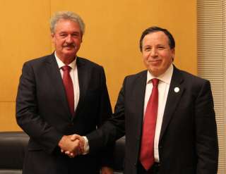 Jean Asselborn avec le ministre des Affaires �trang�res de la Tunisie, Khemaies Jhinaoui