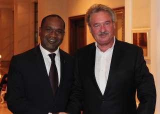 Jean Asselborn avec le ministre des Affaires �trang�res du Burkina Faso, Alpha Barry
