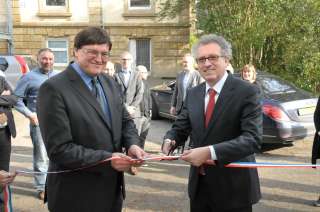  Inauguration officielle des locaux du service  , (de g. à dr.) Guy Heintz, Pierre Gramegna