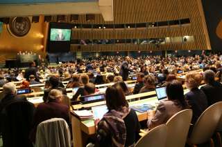 60e session de la Commission de la condition de la femme des Nations unies - Table ronde ministérielle "Financing for Gender Equality", "Vers un monde plus solidaire, plus équitable", Lydia Mutsch devant l’Assemblée plénière de la 60e session de la CSW des Nations unies à New York