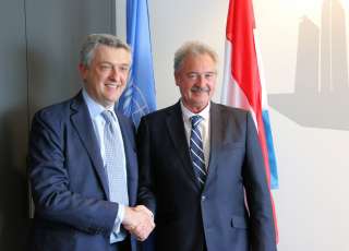 Jean Asselborn avec haut-commissaire des Nations unies pour les réfugiés, Filippo Grandi, (de g. à dr.) Filippo Grandi, Jean Asselborn
