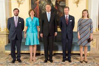 Visite d’État au Luxembourg du président de la Roumanie, Klaus Iohannis et de son épouse Carmen Iohannis  du 6 au 7 juin 2016 juin 2016, Photo de famille