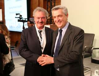 Jean Asselborn avec le Haut-Commissaire des Nations unies pour les réfugiés (UNHCR), Filippo Grandi , (de g. à dr.) Jean Asselborn ; Filippo Grandi