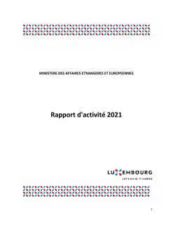 Rapport d'activité 2021 du ministère des Affaires étrangères et européennes