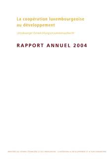Rapport annuel 2004 de la Coopération luxembourgeoise