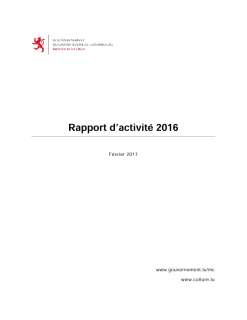 Rapport d'activité 2016 du ministère de la Culture
