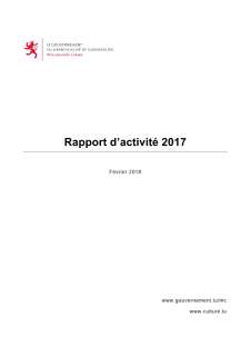 Rapport d’activité 2017 du ministère de la Culture
