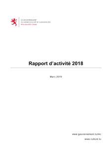 Rapport d'activité 2018 du ministère de la Culture