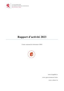 Rapport d'activité 2023 - Centre national de littérature 