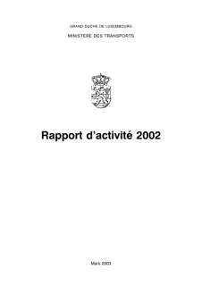 Rapport d'activité 2002 du ministère des Transports