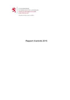 Rapport d'activité 2015 du Département des travaux publics