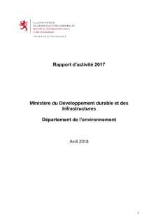 Rapport d'activité 2017 du Département de l'environnement