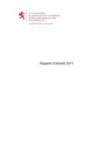 Rapport d'activité 2017 du Département des travaux publics