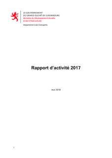 Rapport d'activité 2017 du Département des transports