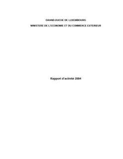 Rapport d'activité 2004 du ministère de l'Économie et du Commerce extérieur