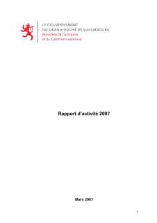 Rapport d'activité 2007 du ministère de l'Économie et du Commerce extérieur