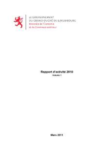 Rapport d'activité 2010 du ministère de l'Économie et du Commerce extérieur