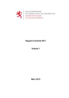 Rapport d'activité 2011 du ministère de l'Économie et du Commerce extérieur