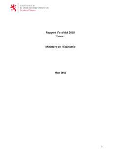 Rapport d'activité 2018 du ministère de l'Économie