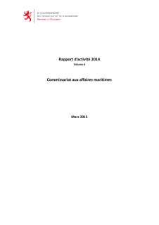 Rapport d'activité 2014 du Commissariat aux affaires maritimes