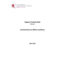 Rapport d'activité 2016 du Commissariat aux affaires maritimes