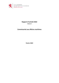 Rapport d'activité 2022 du Commissariat aux affaires maritimes