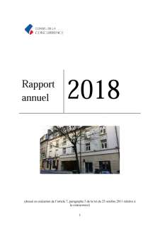 Rapport d'activité 2018 du Conseil de la concurrence