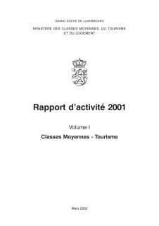 Rapport d'activité 2001 du Départements classes moyennes
